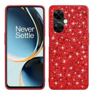 For OnePlus Nord CE3 Glitter Powder Shockproof TPU Phone Case(Red)