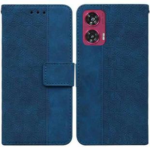For Motorola Edge 50 Fusion Geometric Embossed Leather Phone Case(Blue)