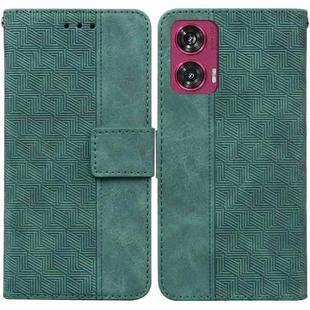 For Motorola Edge 50 Fusion Geometric Embossed Leather Phone Case(Green)