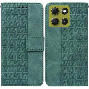 For Motorola Moto G86 5G Geometric Embossed Leather Phone Case(Green)