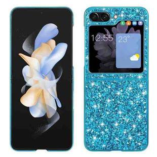 For Samsung Galaxy Z Flip5 5G Glitter Powder Shockproof TPU Phone Case(Blue)