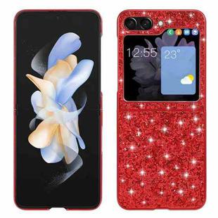For Samsung Galaxy Z Flip5 5G Glitter Powder Shockproof TPU Phone Case(Red)