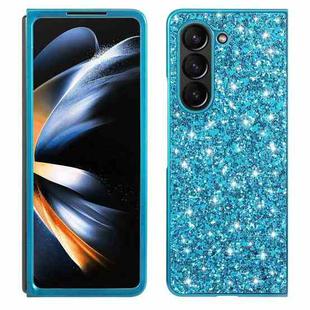 For Samsung Galaxy Z Fold5 Glitter Powder Shockproof TPU Phone Case(Blue)