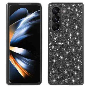 For Samsung Galaxy Z Fold5 Glitter Powder Shockproof TPU Phone Case(Black)