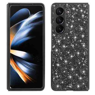 For Samsung Galaxy Z Fold6 Glitter Powder Shockproof TPU Phone Case(Black)