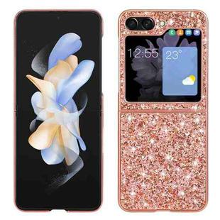 For Samsung Galaxy Z Flip6 Glitter Powder Shockproof TPU Phone Case(Rose Gold)