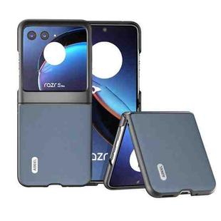 For Motorola Razr 40 Ultra ABEEL Haze Texture PU Phone Case(Twilight Blue)