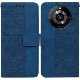 For Realme 11 Pro 5G/11 Pro+ 5G/Narzo 60 Pro 5G Geometric Embossed Leather Phone Case(Blue)
