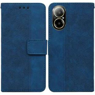 For Realme C67 4G Global Geometric Embossed Leather Phone Case(Blue)