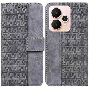 For Realme 15 5G / Realme 15 Pro 5G Geometric Embossed Leather Phone Case(Grey)