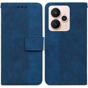 For Realme 15 5G / Realme 15 Pro 5G Geometric Embossed Leather Phone Case(Blue)