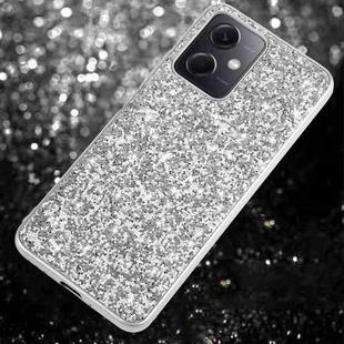 For Xiaomi Redmi Note 12 4G/5G Global Glitter Powder Shockproof TPU Phone Case(Silver)