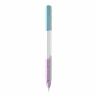 For Apple Pencil 2 LOVE MEI Rainbow Liquid Silicone Protective Pen Case(Blue)