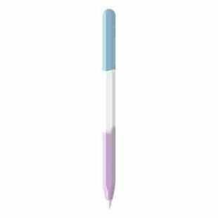 For Apple Pencil 1 LOVE MEI Rainbow Liquid Silicone Protective Pen Case(Blue)