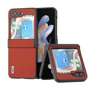 For Samsung Galaxy Z Flip5 ABEEL Haze Texture PU Phone Case(Red)