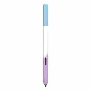 For Samsung Galaxy Tab S6 Lite LOVE MEI Rainbow Liquid Silicone Protective Pen Case(Blue)