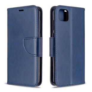 For Huawei Y5P / Honor 9S Retro Lambskin Texture Pure Color Horizontal Flip PU Leather Case with Holder & Card Slots & Wallet & Lanyard(Blue)