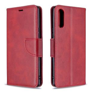 For Sony Xperia L4 Retro Lambskin Texture Pure Color Horizontal Flip PU Leather Case with Holder & Card Slots & Wallet & Lanyard(Red)