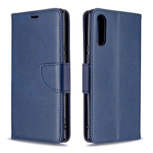 For Sony Xperia L4 Retro Lambskin Texture Pure Color Horizontal Flip PU Leather Case with Holder & Card Slots & Wallet & Lanyard(Blue)