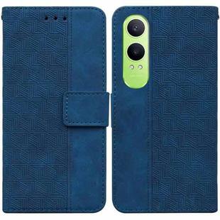 For OPPO K12x Geometric Embossed Leather Phone Case(Blue)