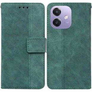 For OPPO A5x 5G / A3 4G / 5G / A3x 4G / 5G Geometric Embossed Leather Phone Case(Green)
