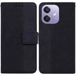 For OPPO A5x 5G / A3 4G / 5G / A3x 4G / 5G Geometric Embossed Leather Phone Case(Black)