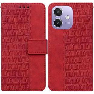 For OPPO A5x 5G / A3 4G / 5G / A3x 4G / 5G Geometric Embossed Leather Phone Case(Red)
