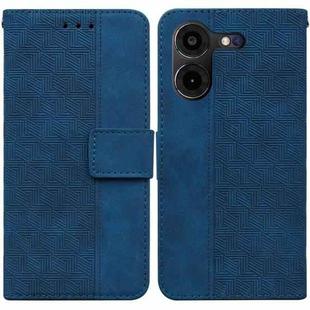 For Tecno Pova 5 Pro Geometric Embossed Leather Phone Case(Blue)