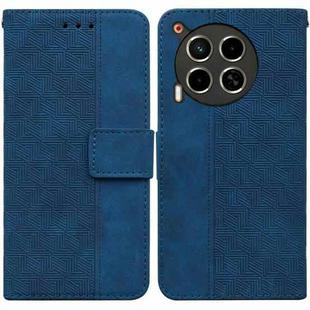 For Tecno Camon 30 4G / 30 5G CL6 CL7 Geometric Embossed Leather Phone Case(Blue)