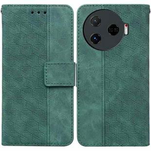 For Tecno Camon 30 Pro CL8 Geometric Embossed Leather Phone Case(Green)