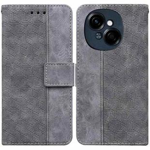 For Tecno Spark Go 1 / Pop 9 Pro Geometric Embossed Leather Phone Case(Grey)