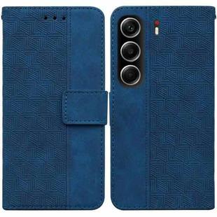 For Tecno Camon 40 Geometric Embossed Leather Phone Case(Blue)