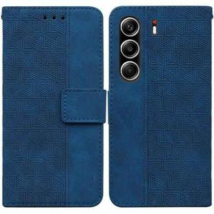 For Tecno Camon 40 Pro 4G Geometric Embossed Leather Phone Case(Blue)
