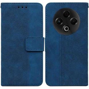 For Tecno Spark 30 4G Geometric Embossed Leather Phone Case(Blue)