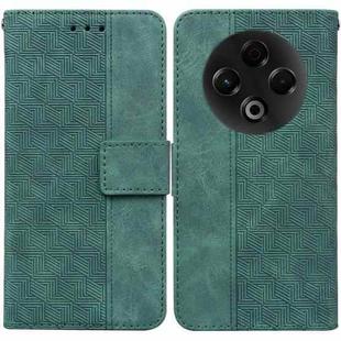 For Tecno Spark 30 4G Geometric Embossed Leather Phone Case(Green)