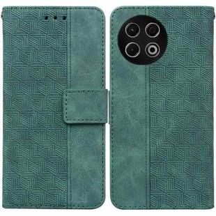 For Tecno Spark 30 Pro Geometric Embossed Leather Phone Case(Green)
