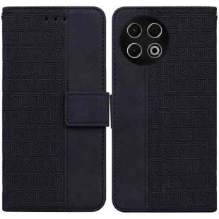 For Tecno Spark 30 Pro Geometric Embossed Leather Phone Case(Black)
