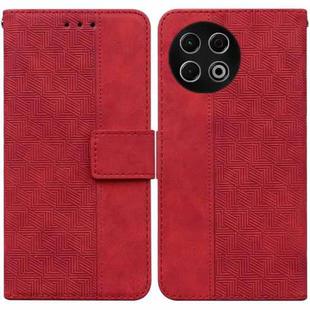 For Tecno Spark 30 Pro Geometric Embossed Leather Phone Case(Red)