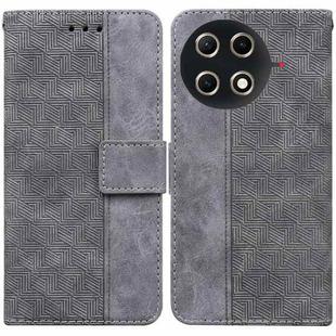 For Tecno Camon 30S / Camon 30S Pro Geometric Embossed Leather Phone Case(Grey)