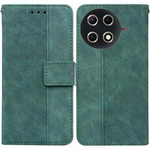 For Tecno Camon 30S / Camon 30S Pro Geometric Embossed Leather Phone Case(Green)