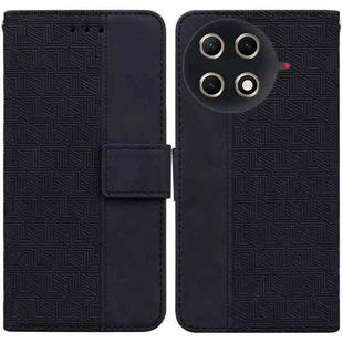 For Tecno Camon 30S / Camon 30S Pro Geometric Embossed Leather Phone Case(Black)