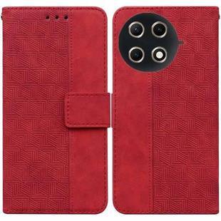 For Tecno Camon 30S / Camon 30S Pro Geometric Embossed Leather Phone Case(Red)
