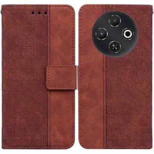 For Tecno Pop 9 5G / Spark 30C 5G Geometric Embossed Leather Phone Case(Brown)