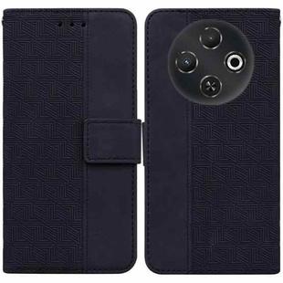For Tecno Pop 9 5G / Spark 30C 5G Geometric Embossed Leather Phone Case(Black)
