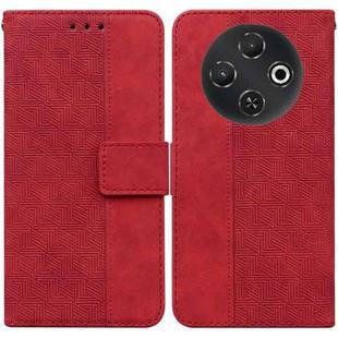 For Tecno Pop 9 5G / Spark 30C 5G Geometric Embossed Leather Phone Case(Red)