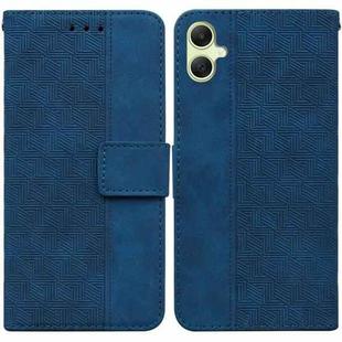 For Samsung Galaxy A05 Geometric Embossed Leather Phone Case(Blue)