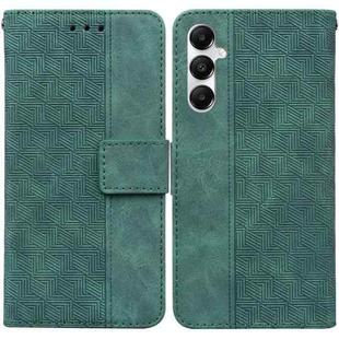 For Samsung Galaxy A05s Geometric Embossed Leather Phone Case(Green)