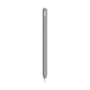 For Apple Pencil 2 LOVE MEI Frosted Leather Texture Silicone Protective Pen Case(Grey)