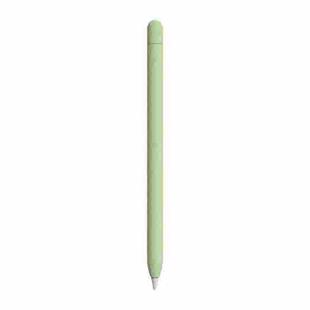 For Apple Pencil 1 LOVE MEI Frosted Leather Texture Silicone Protective Pen Case(Green)