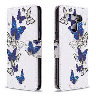 For LG K51 Colored Drawing Pattern Horizontal Flip Leather Case with Holder & Card Slots & Wallet(Butterflies)